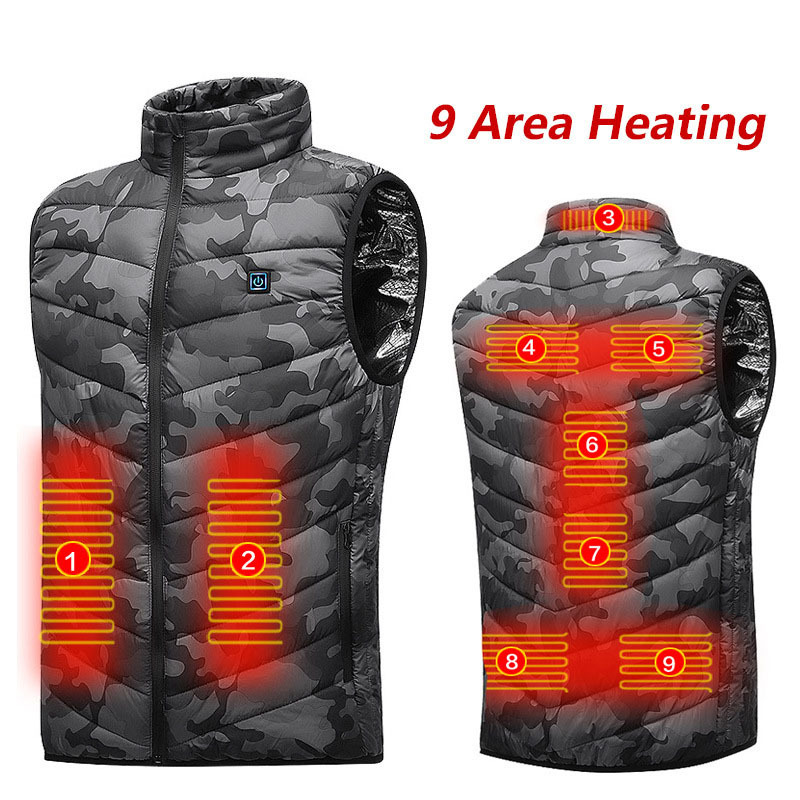 Heated Gilet Chauffant Factory Directly Mens Women Unisex Warming Winter Usb Thermal Heated Utility Vest Jacket