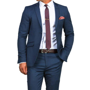 Latest Design  Navy Blue Men's Suit Two-Piece Business  ( jacket+pant ) casual summer suits for men wear ZYL043