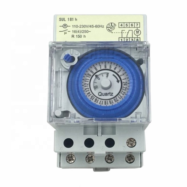 SUL181h 220 V-240 V 16(4)A 24 Hours Mechanical Analogue Daily Time Switch, Battery Powered Timer