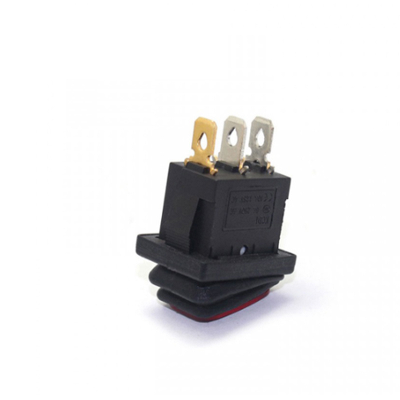 KCD1 waterproof 12v 220v mini toggle switch led light latching 3pins on off conffee machine button rocker switch