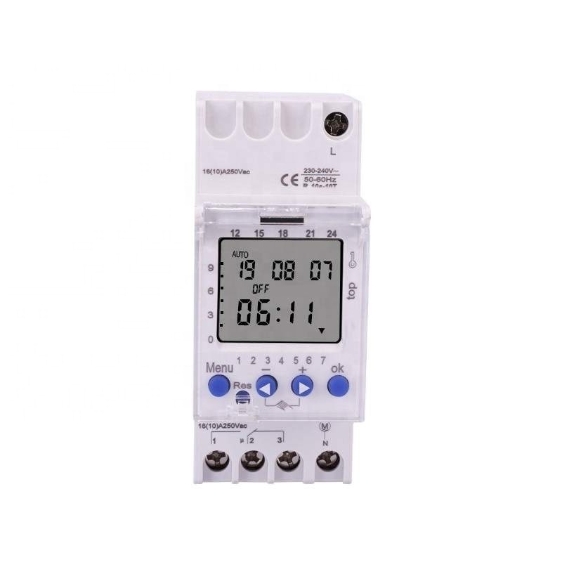 THC-811 Conversational Programmable Timer 2Channel Changeover Contacts Digital Timer Switch with Battery 16A 220V 110V