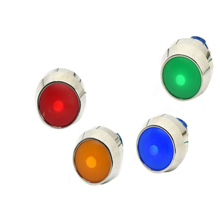 12mm Metal Push Button Switch Round Head Switch with 12V led illuminated on off momentary switch pushbutton