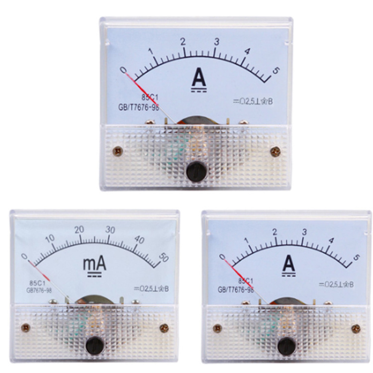 DC 5A 10A 15A 20A 30A 50A 75A 100A Analog Ammeter Panel AMP Current Meter Gauge Screw Detector Tester