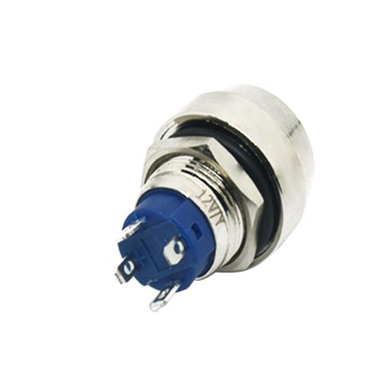 12mm Metal Push Button Switch Round Head Switch with 12V led illuminated on off momentary switch pushbutton