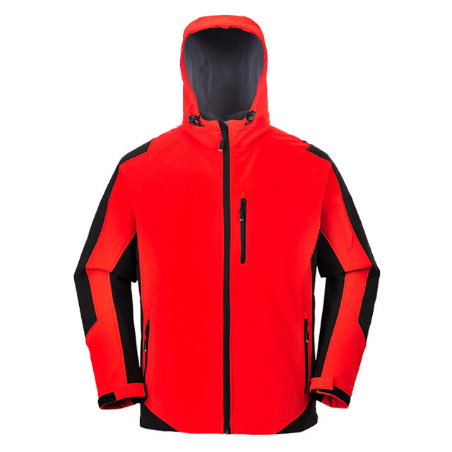 2021 New Hooded Wind 3-Layer Coat Waterproof Men Red Softshell Jacket