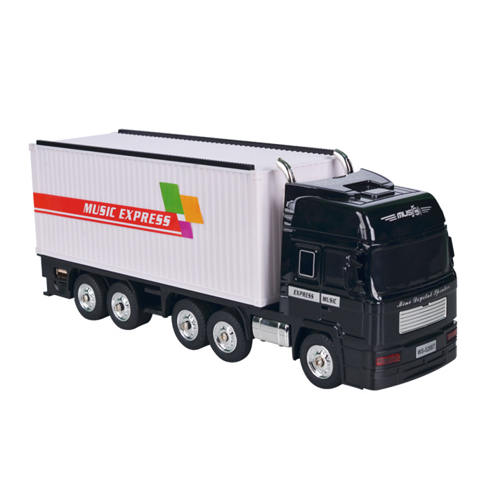 Creative Design Mini Container Truck Container Car Portable Wireless Car Music Speakers Audio System Sound, Good Car Toys