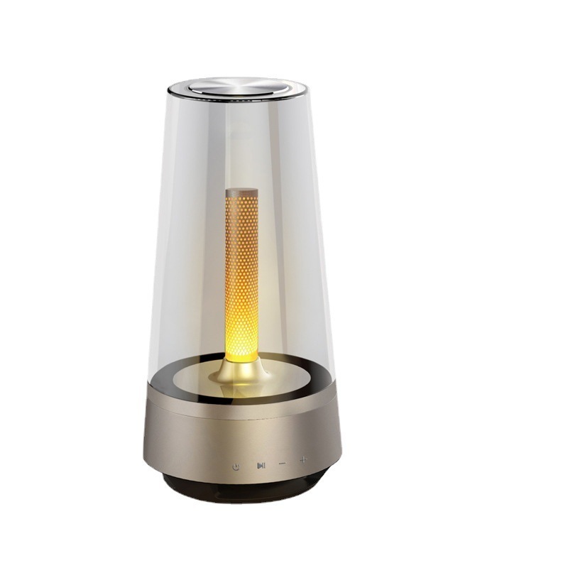 New Product Brightness Adjustable Lantern Speaker Creative Gift Professional Audio Flame Candle Portable Light Wireless Speaker