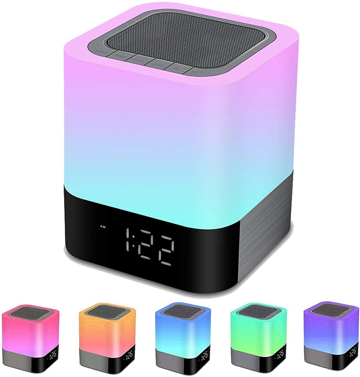 LED light Table lamp Alarm Clock Speaker MP3 Player for USB Flash Drive Micro SD card AUX Support