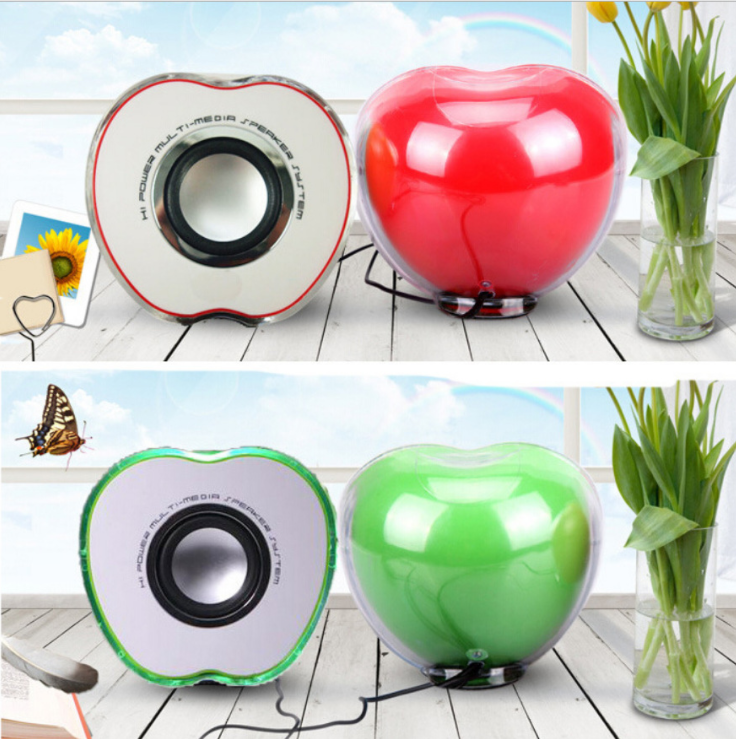 Custom Creative Cute Sweet Fruit Design Mini Wired Speaker for Computer Speakers 2.1 Subwoofer