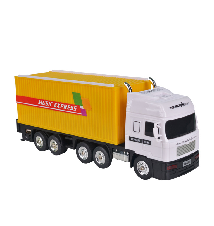 Creative Design Mini Container Truck Container Car Portable Wireless Car Music Speakers Audio System Sound, Good Car Toys