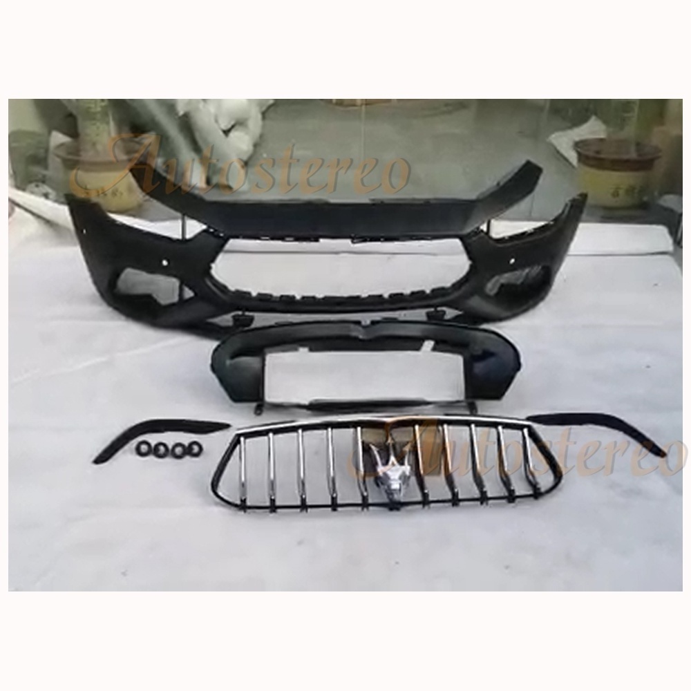 Car Front Bumper For Maserati Ghibli Kit FRP Wide Body Kit front Surrounded Front Lip Rear Lip Carbon Fiber Body Diffuser Frame