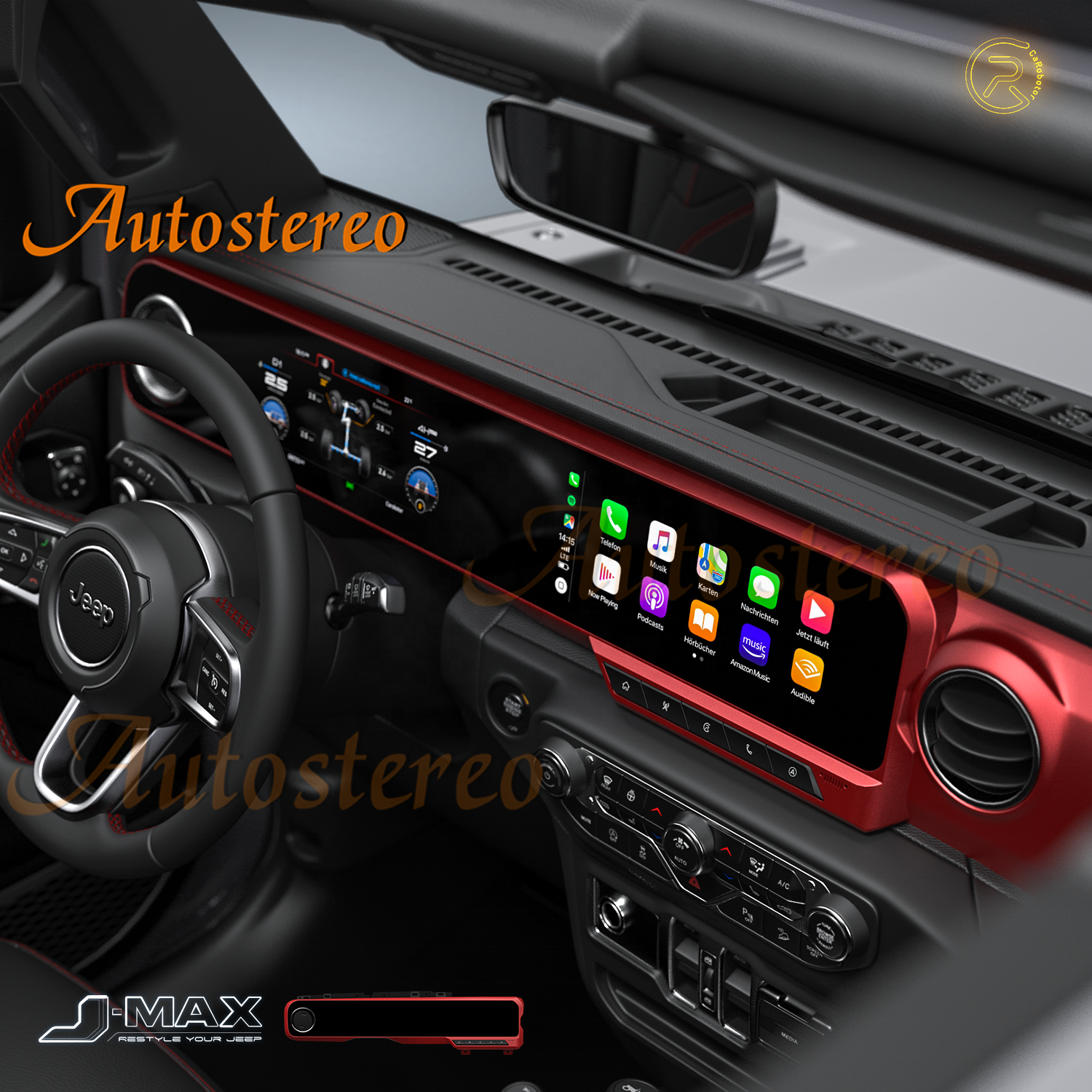 Digital Cluster Virtual Cockpit Car Multimedia Player For Jeep Wrangler J-MAX JL Dashboard Instrument Speed Meter Screen Linux