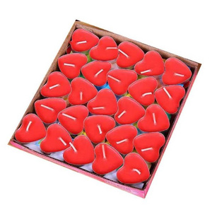 Scented Candle Smokeless Heart Shaped Red Tea lights 50 Pack