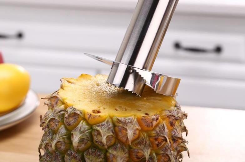 304 Stainless Steel Pineapple Stem Remover Pineapple Corer Peeler Slicer for All in one Kitchen Gadget