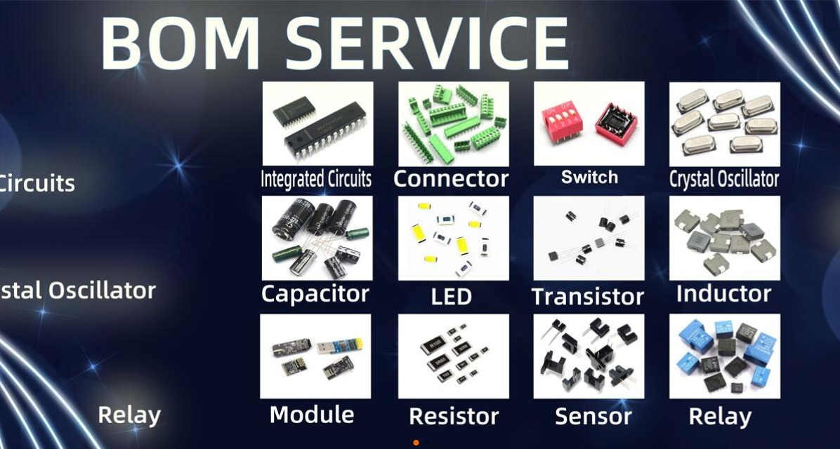 One Stop Shopping Service Potentiometer Diodes Inductor USB Connector LED Resistor Capacitor Module Integrated Circuit Bom List