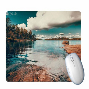 Forest Lake Scenery Non-Slip Mouse Mat Student Computer Keyboard Protection Mouse Pad