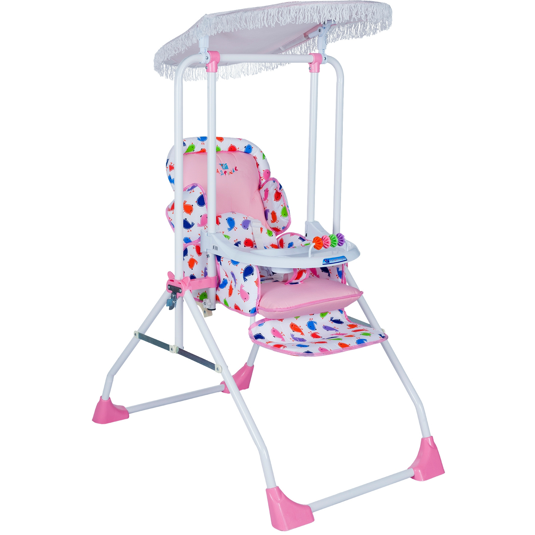 Baby Swing Kids High Chair Feeding Eating Wholesale Multi-functional Baby 3 in 1 Esay Foldable 3 level Soft Seat Removable Tray