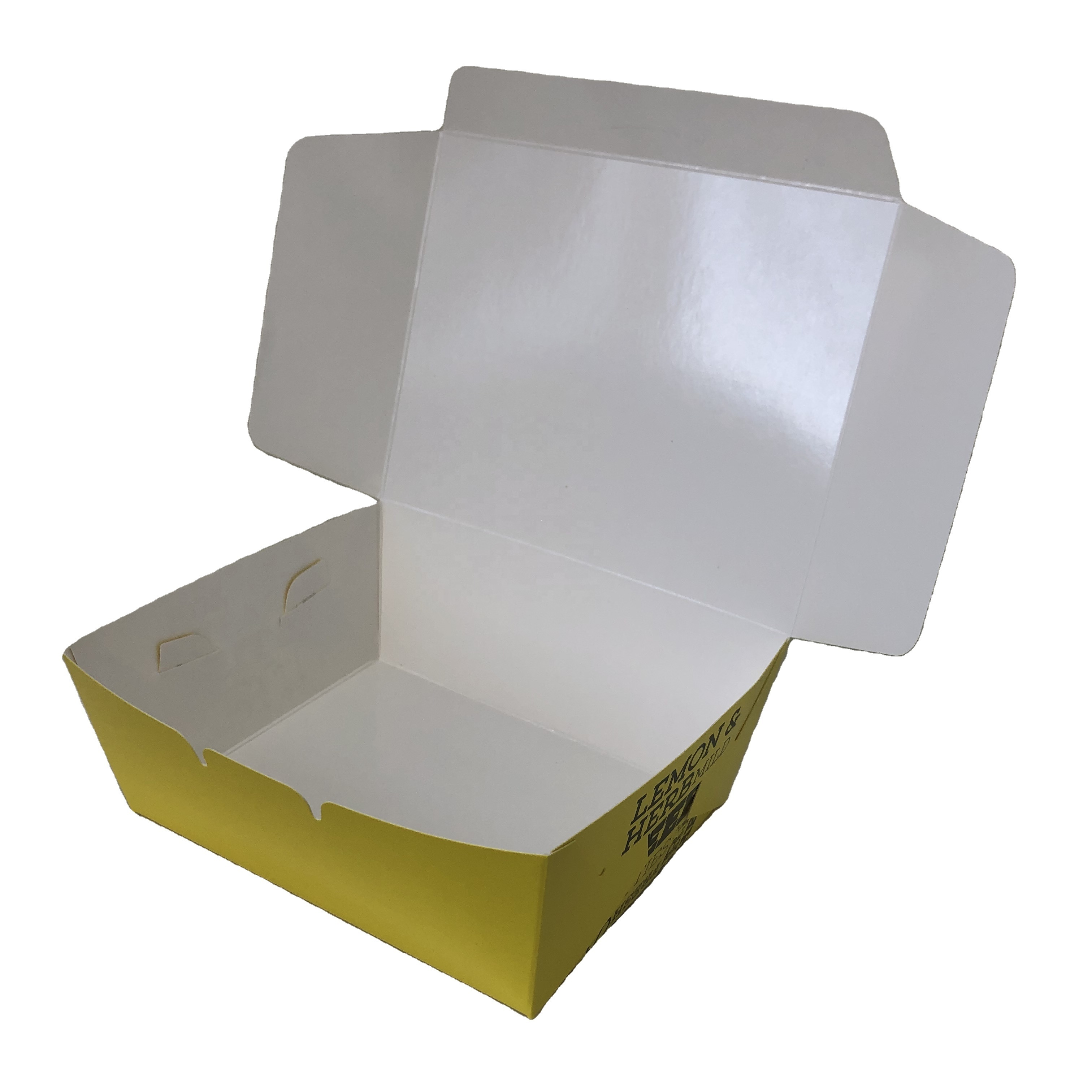 Hot Sale Customizable Burger Lunch Box Eco Friendly Paper Packaging Collapsible Waffle Muffin Cake Sushi Boxes Food Packaging