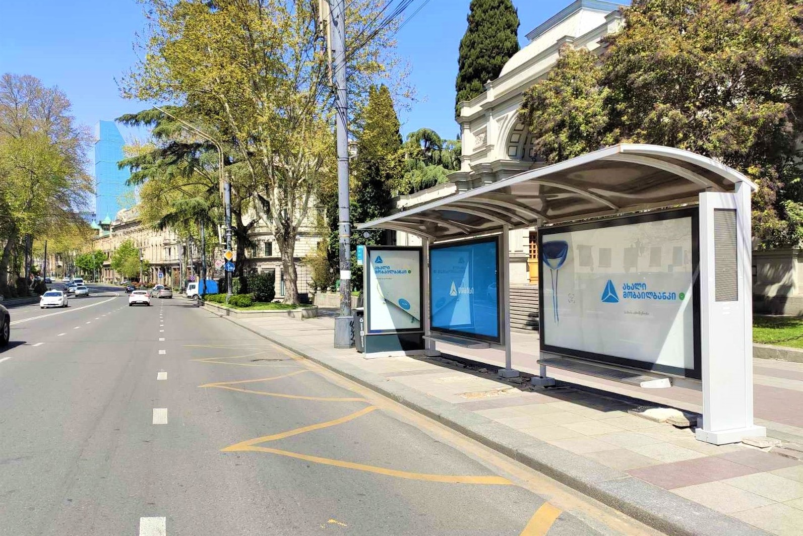 New Metal bus stop shelter with advertising billboard /bus  shelter