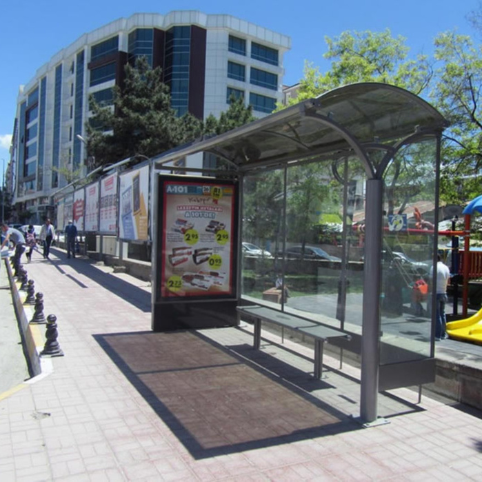 Type 1 Bus Shelter  Advertising Bus Stop with MUPI  Bus Shelter Best High Quality New Design