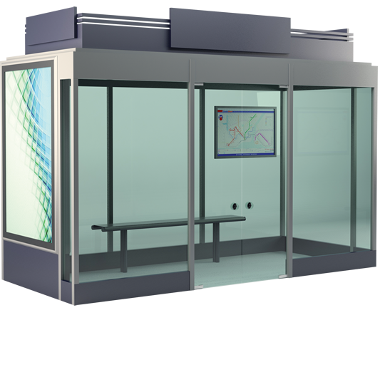 New Metal bus stop shelter with advertising billboard /bus  shelter