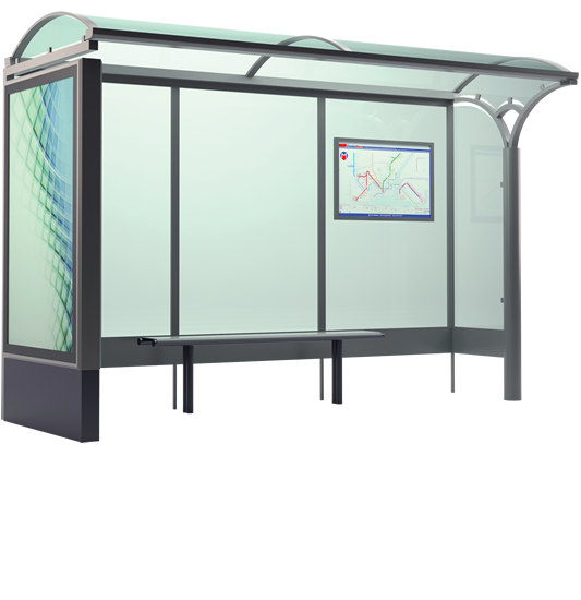 Type 1 Bus Shelter  Advertising Bus Stop with MUPI  Bus Shelter Best High Quality New Design