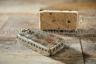 High Quality Pumice Natural Stone Covered With Metal Handmade Design For Food Cleaning