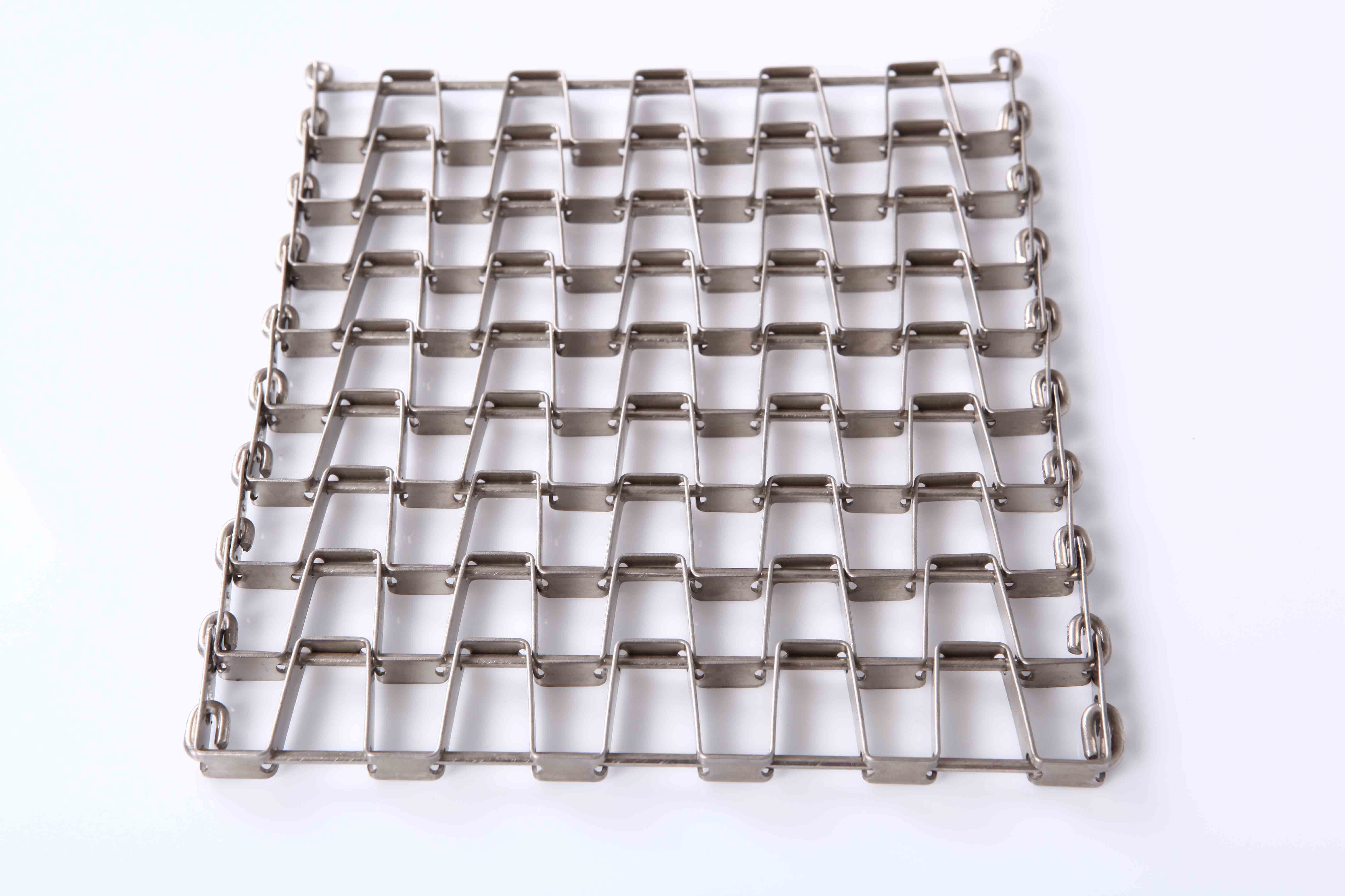 Stainless Steel Wire Flat Chain Link Mesh Conveyor Belt