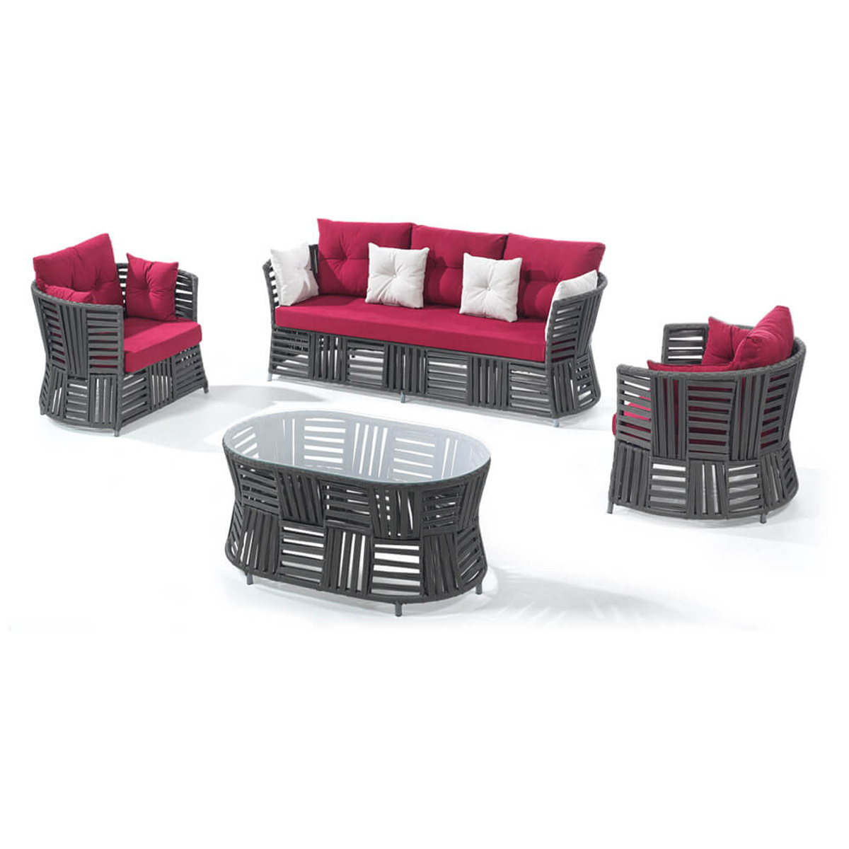 Garden 7 seater set Sectional sofa Luxury Custom Outdoor Garden Sofa Relax design sofa and coffee table garden sets