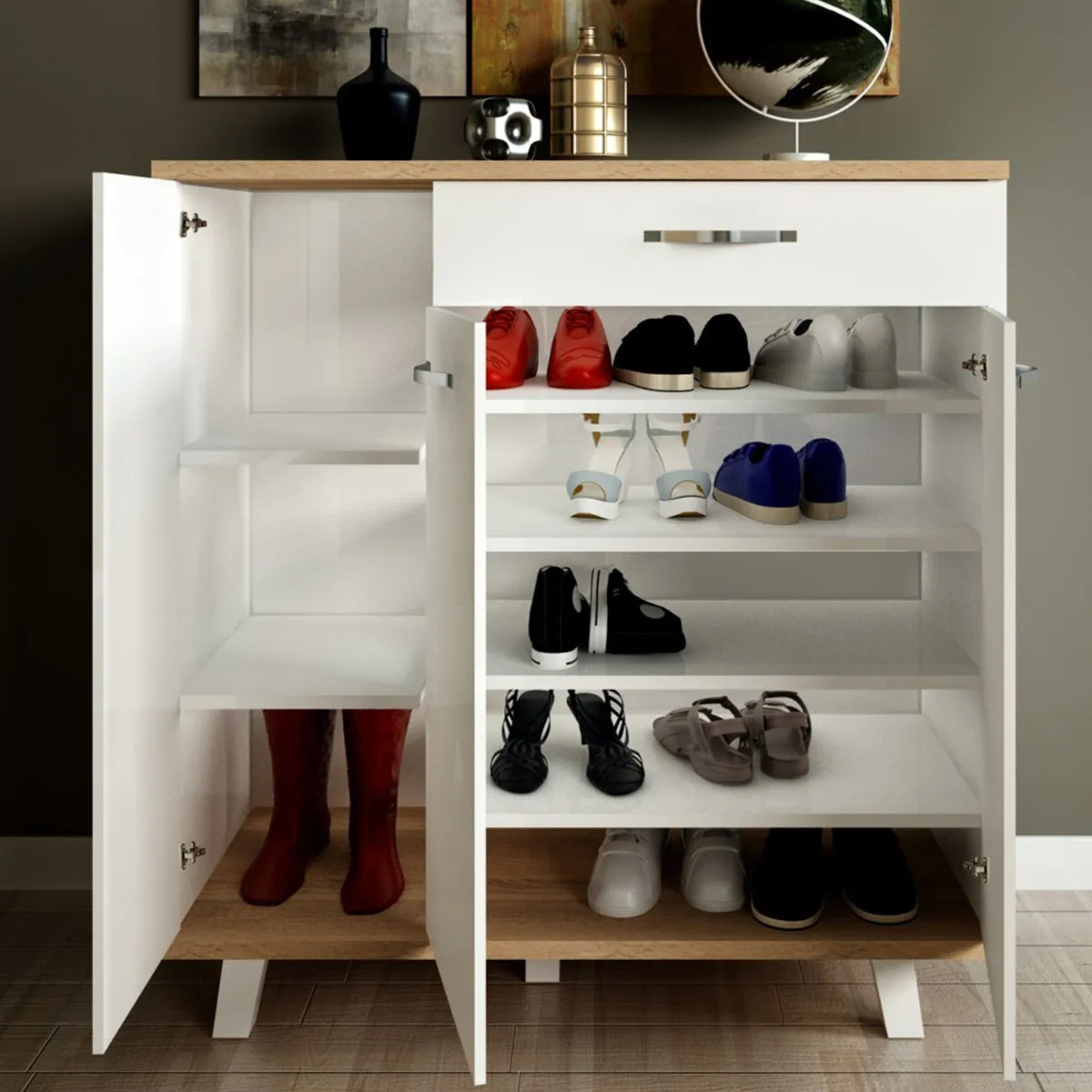 Stylish Shoe Cabinet & Rack - Organize Your Footwear in Style - Premium Quality Shoe Storage Solution Turkish Furniture supplier