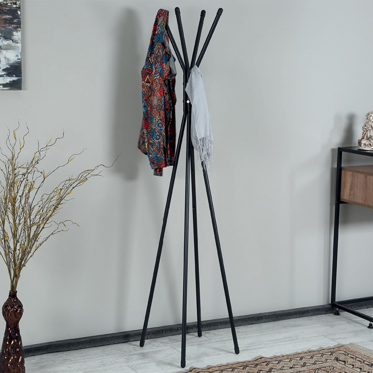 Multi-Functional Hallway Unit Modern Coat Rack Bedroom Clothes Hanger Stand Coat rack with hooks