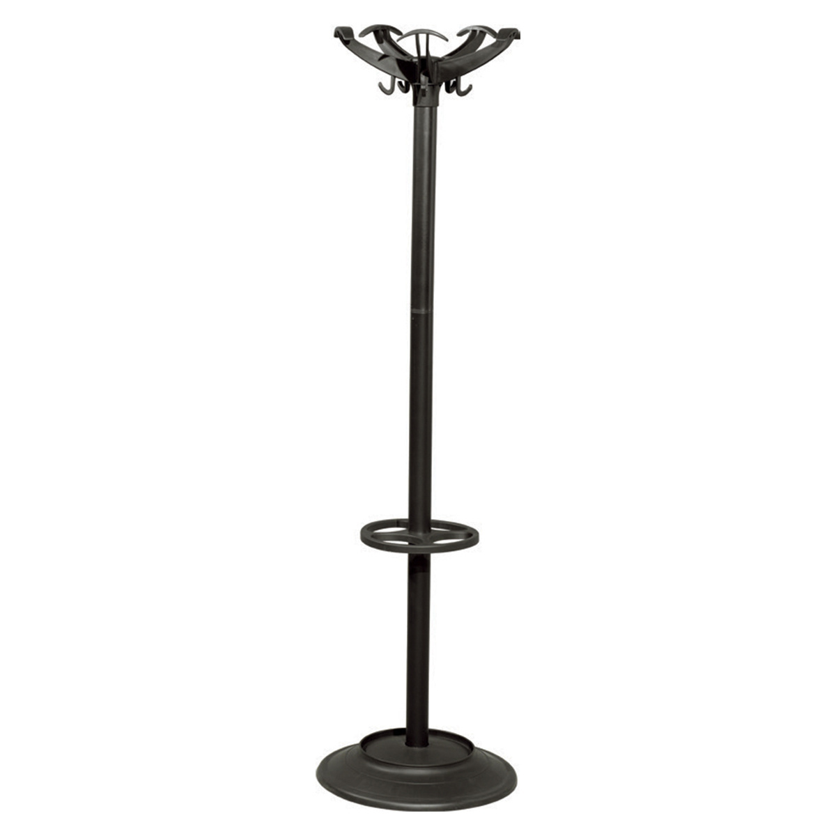 European 8 HOOKS Black Finish Metal 2-Tier Coat Rack Hat Purse Display hanger Standing Hall Tree