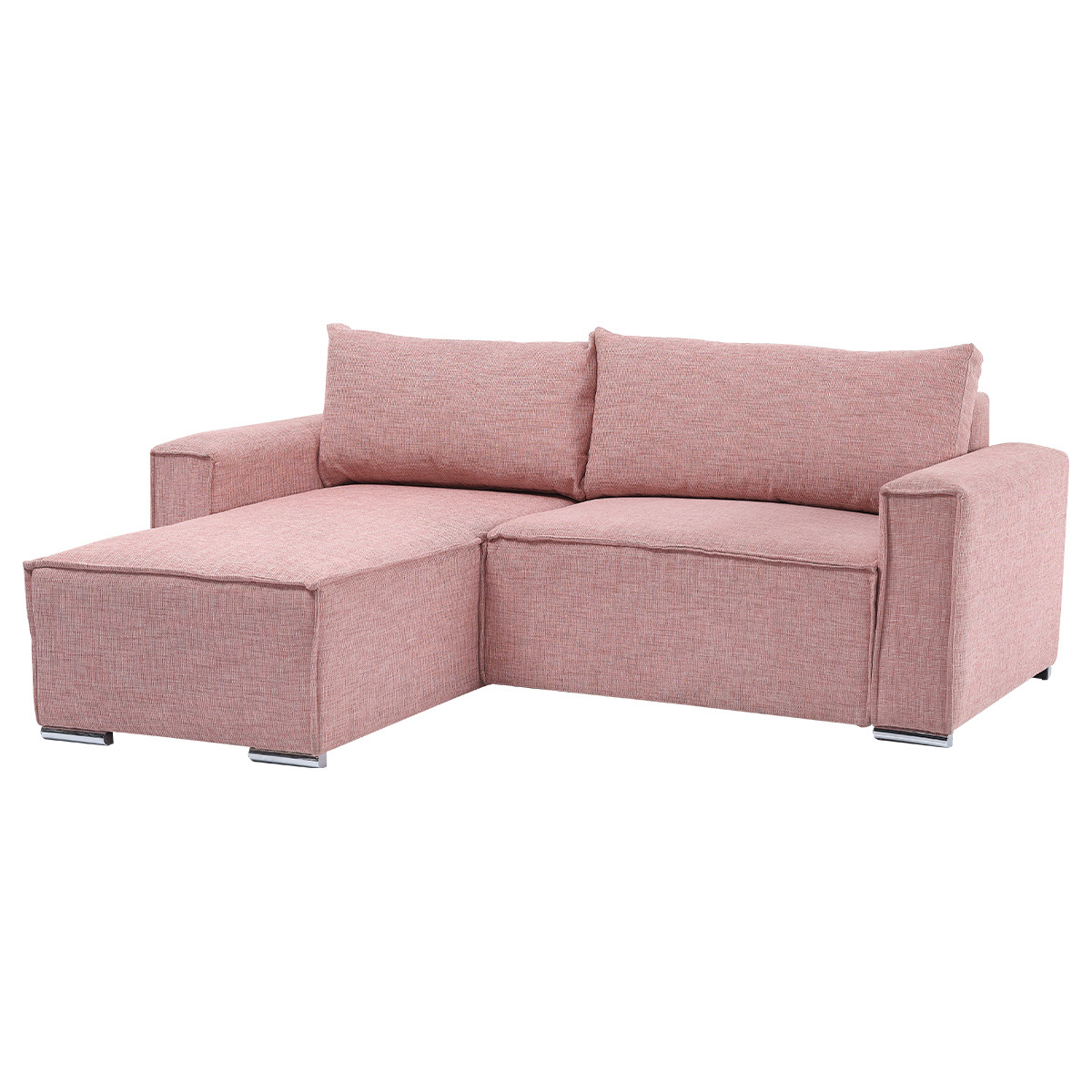 Upholstered Sleeper Bed, Pull Out Sofa Bed Couch Attached,  and Adjustable Backrest Comfortable Sofa Bed Space-Saving Furniture