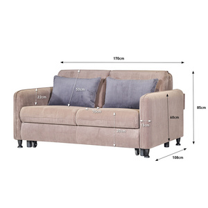 Folding Sofa Bed Memory Foam Dark Gray Convertible Sleeper chair Couch Sofa Bed for Guest Sleeping Couch