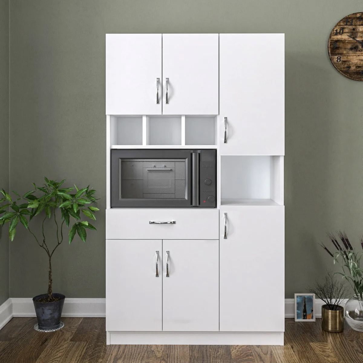 Kitchen Cupboard with Cutlery and Oven Space - Premium Storage Solution - High-Quality, Organize Your Kitchen with Style