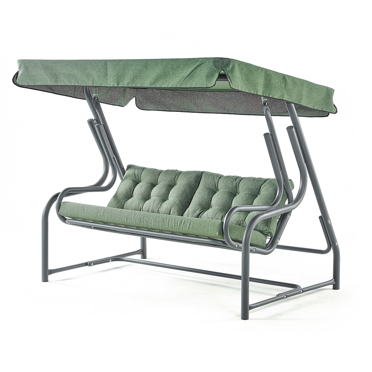 Celestial Comfort  3-Seater Swing Chair Luxe Garden Canopy Swing Seat for Ultimate Relaxation in Your Outdoor Oasis