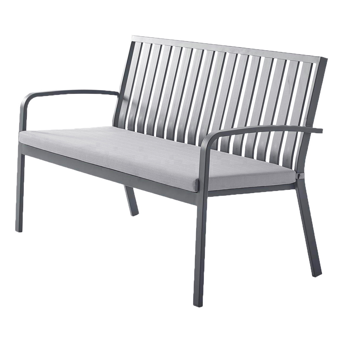 Fashionable outdoor bench steel urban bench design patio long timber bench seat with back rest