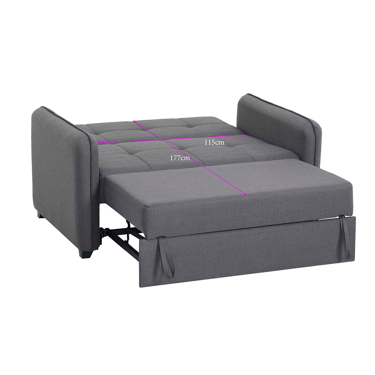 Apartment furniture sleeper sofa Chair lounge couches metal frame foldable sofa cum bed storage modern folding sofa bed