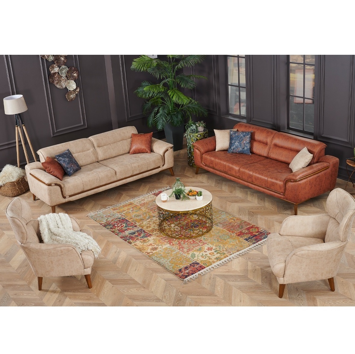 Luxury Chesterfield Sofa 3 2 1 Seater Bergere Armchair Corner Sofas for home hotel apartment Living Room Turkish Furniture