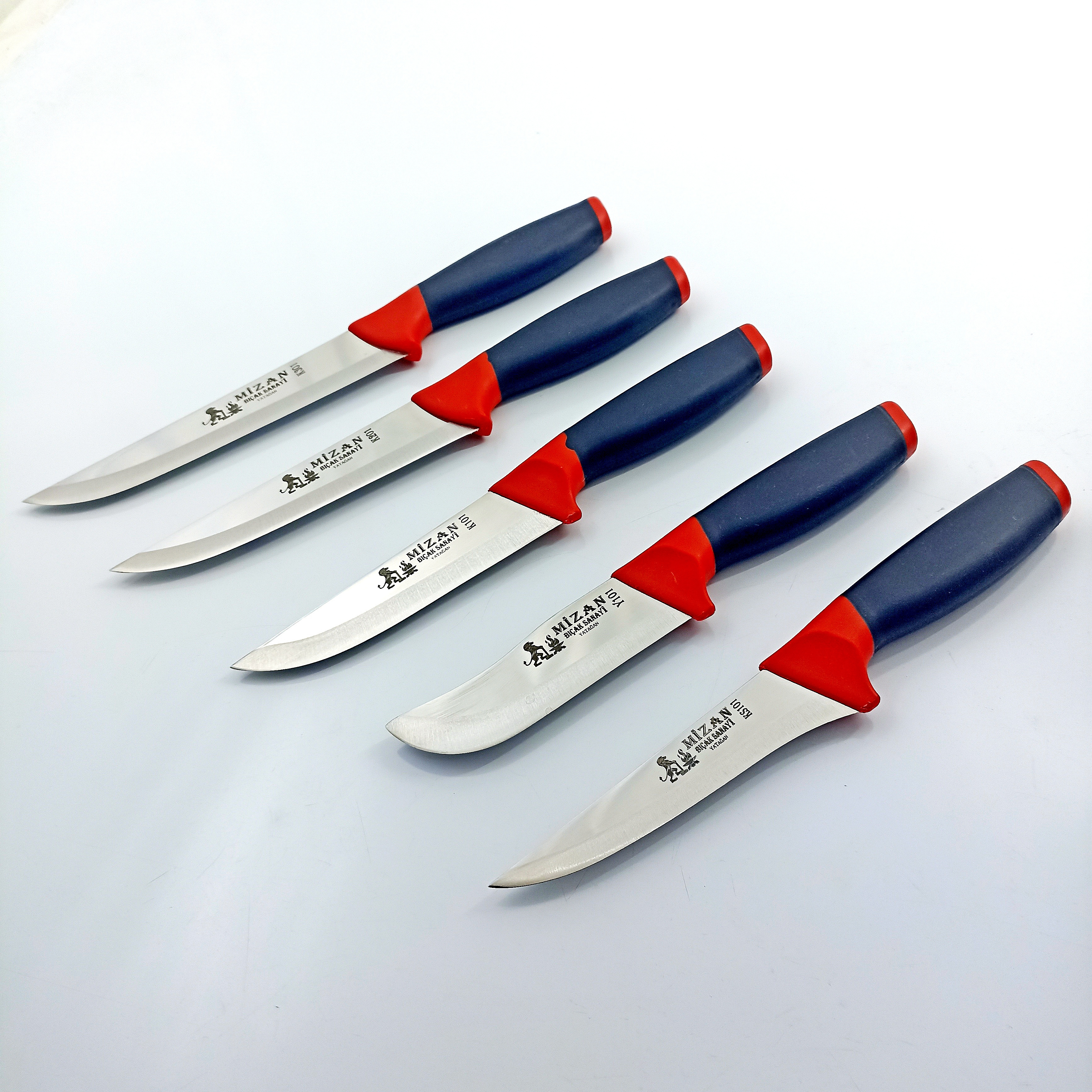 High Quality  Non-Slip Plastic Handle  5 Pcs Knife set 4116 German Origin Stainless Steel Kitchen Knives  Made In Turkey