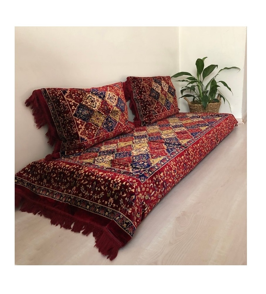 Beautiful Afghan Toshak Style Cushion And Pillow Cover Set  |  Toshak Afghani   Arab Seating Floor  Oriental Floor Seating