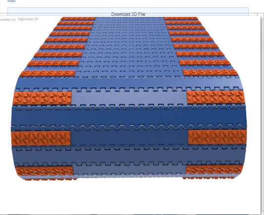 Whole Sale 25,4mm anti-vibration Rubber Top Plastic Modular Belt PP For Conveyor with optional colors.