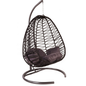 Most popular outdoor furniture egg rattan indoor hanging chair swing chair