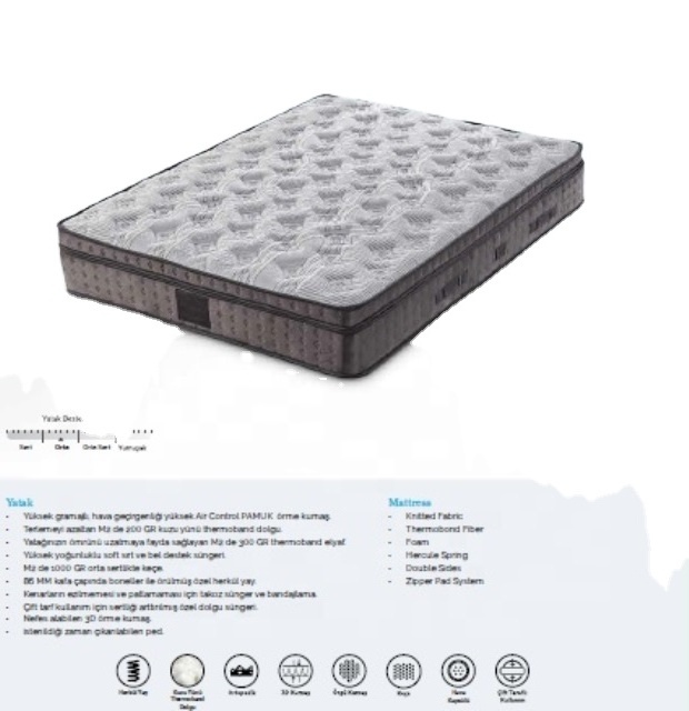 Pocket Spring Mattress Spring Euro top 3 Zone Pocket Foam Encased Single Double King Pocket Spring Mattress