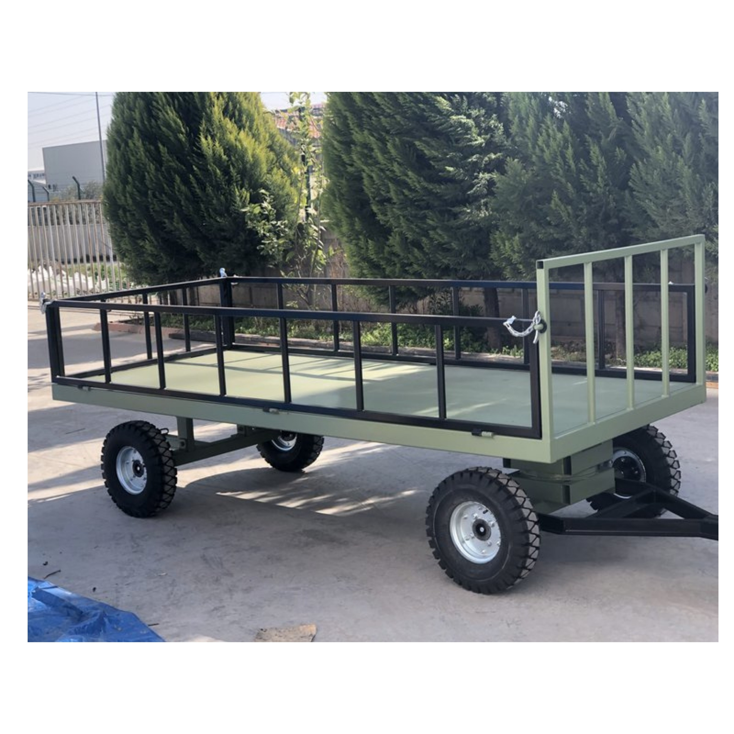 Swivel Wheel Trailer Trailer Freight Vehicle Hydroponic Agricultural Machinery Greenhouse Line Trolley