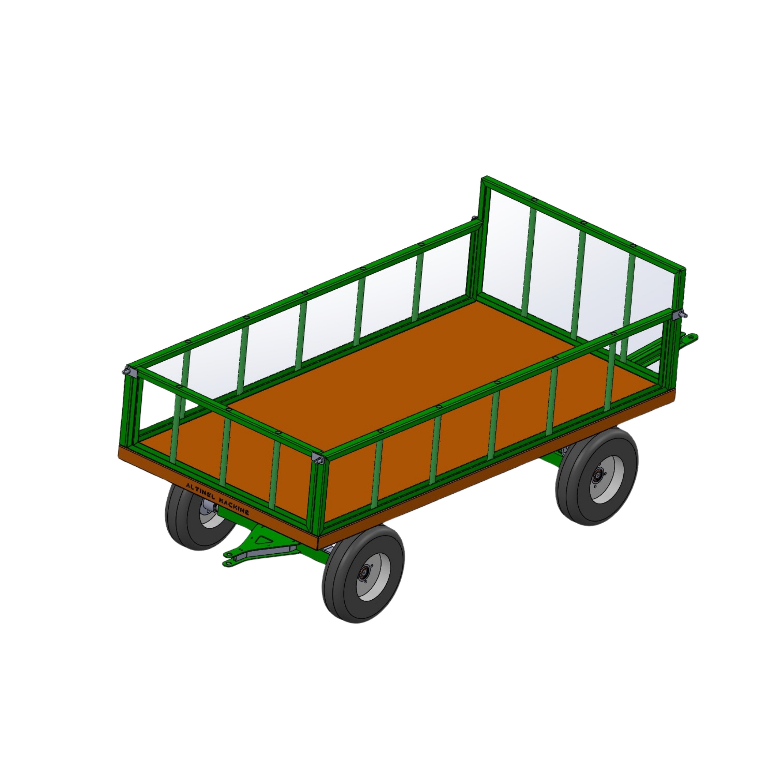 Swivel Wheel Trailer Trailer Freight Vehicle Hydroponic Agricultural Machinery Greenhouse Line Trolley