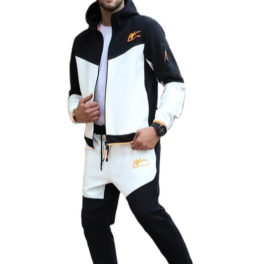 Wholesale OEM gym tracksuit for men black cotton tracksuit set men jogger suits Turkish Manufacture Company