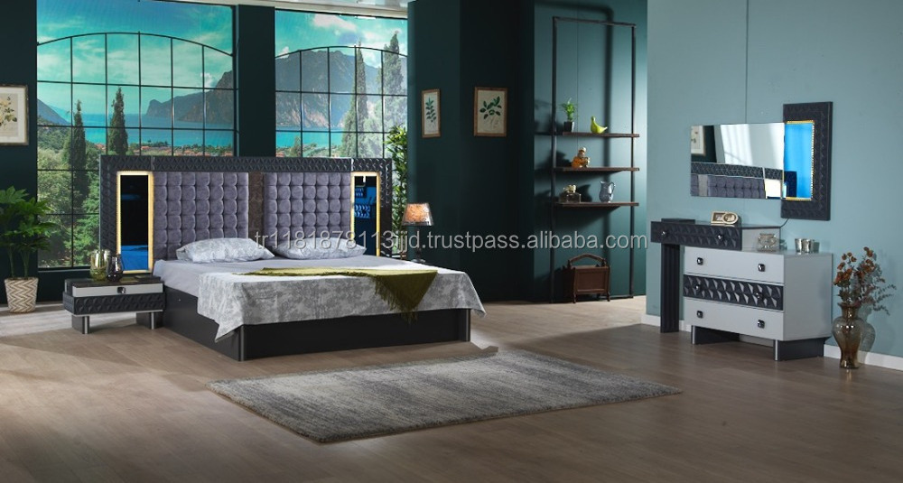 Asli master bedroom set modern model Turkish furniture design Excellent finishing European standard