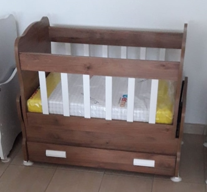 Eko baby crib 50 * 100  swinging system + drawer Turkish furniture saving space new born cradle baby cradle multi colors