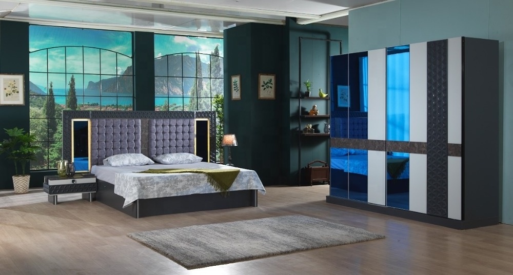 Asli bedroom set economic furniture hotel bed project furniture modern design affordable Wholesale Product